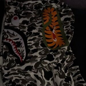 Camouflage Shark and Tiger Hoodie